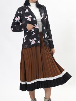 C-Bt Leb 3 Tones Pleated Skirt