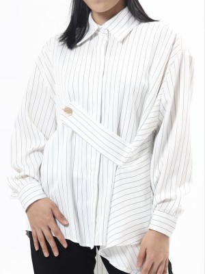Stripe Shirt With A Button