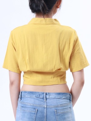B-Sl Blaze Collar Crop Shirt