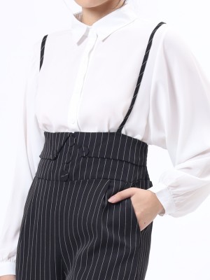 D-Bt Stripe High Waist Jumpsuit