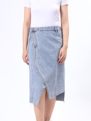 B-Bt Overlap Denim Skirt