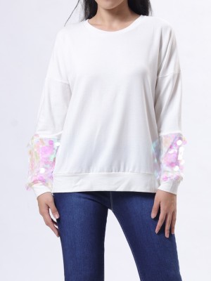 Sequin Sleeves Sweater