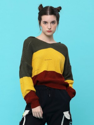 D-Sl You 3 Tones Color Knitted Top