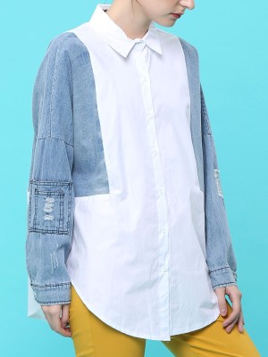 Denim Combine Shirt