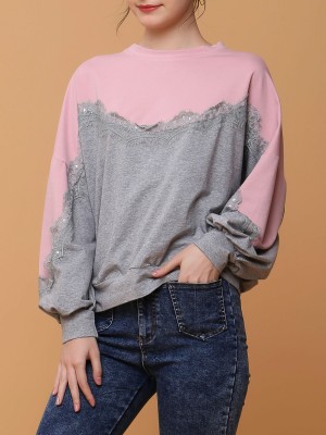 2 Tones Lace Combi Sweater