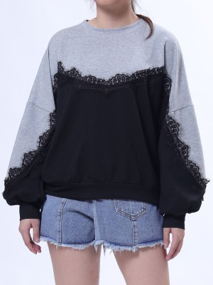 2 Tones Lace Combi Sweater