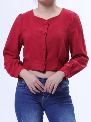 Semi Crop Square Neck Top