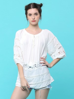 Off Shoulder Embroidered Top