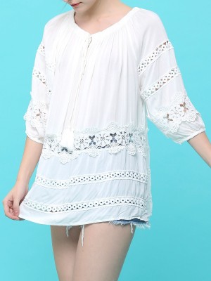 Off Shoulder Embroidered Top