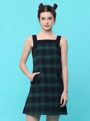 Checkered Pinafore Dress