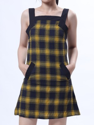 Checkered Pinafore Dress