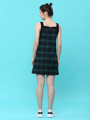 Checkered Pinafore Dress