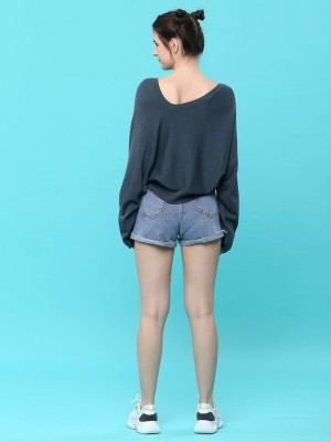 Unfinished folded short