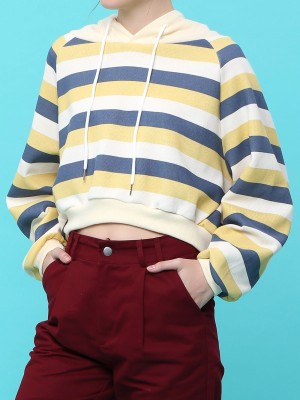 colored stripes hoodie sweater