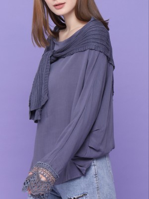 Knitted Sleeve Slab Emblace Sleeve Top