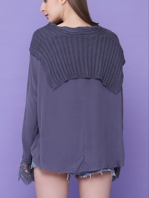Knitted Sleeve Slab Emblace Sleeve Top