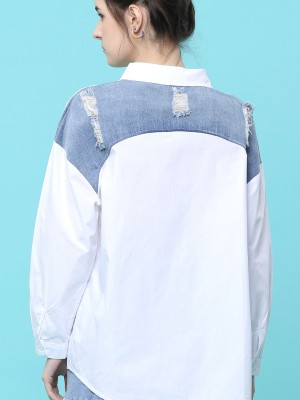 Ripped Pocket Combi Shirt