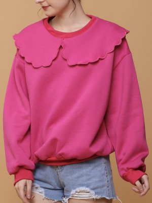 Flower Petal Outline Collar Sweater