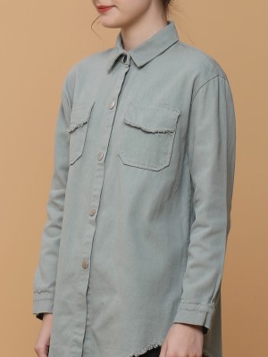 Unfinish Edge Outer Shirt