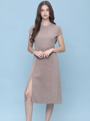 Dot Side Split Dress