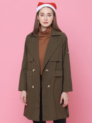 Double Breasted Long Raincoat Jacket