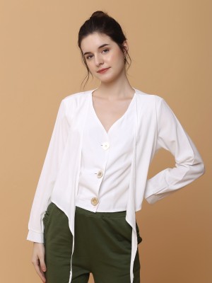 Bottom Tie Cropped Lslv Top