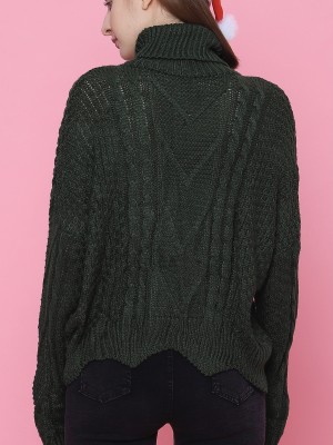 Turtle Neck Knit Top