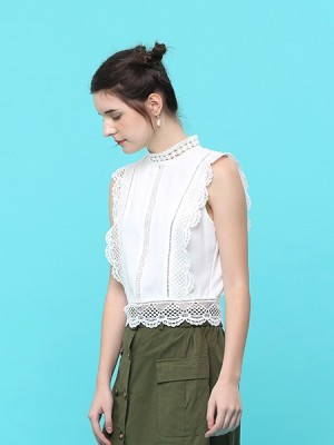 Lucky Carm Embroidered Edge Top