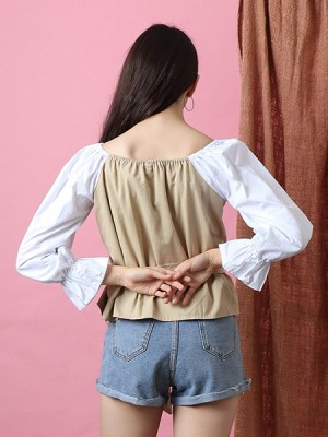 Cottage Core Off Shoulder Belted Top