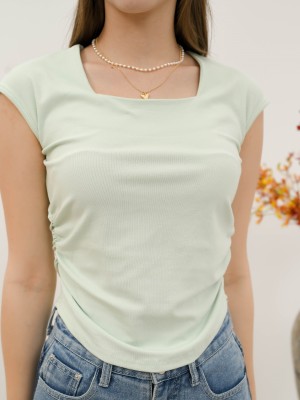 SEA CORE Short Sleeves Square Neck Tee