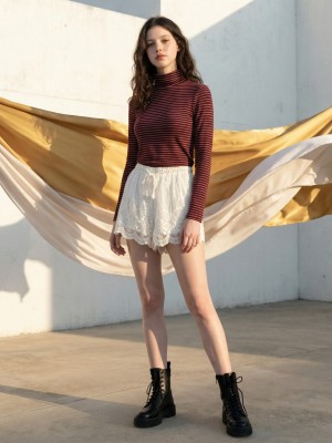 EID White Bal Embroidery Drawstring Short