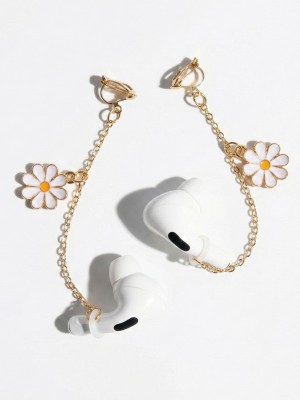 Airpods White Daisy Earclip