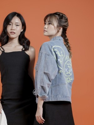 ER 'Its fake' denim jacket