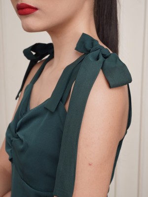 Tied Heart Shape Midi Dress