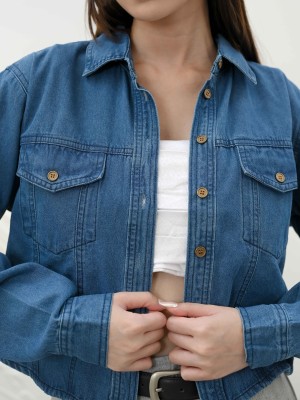 SMARTEN SLIM FIT DENIM WASH SHIRT
