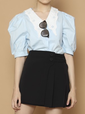 Embroidered Collar Shirt