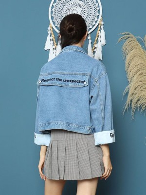 Cottage Core Be You Sleeves Denim Jacket