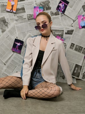 Mila Denim Combi Blazer