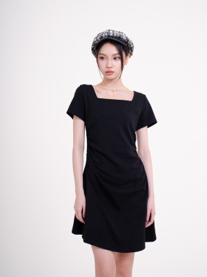 DITOX Square Neck Paddle Jersey Dress