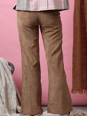 Wide Led Suede Pants
