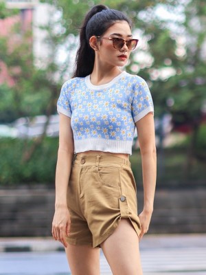 Aline Color Denim Short 