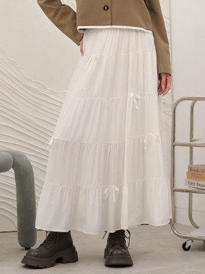 SMARTEN SWEET RIBBON TIERED SKIRT RO1