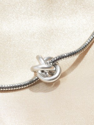 Silver Plated Knot Necklace