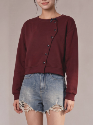 JR PG Heart Button Wave Cardigan