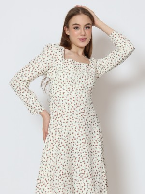 BFP Square neck camille flower dress