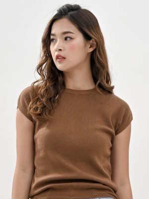 Knitted Crew Neck Top