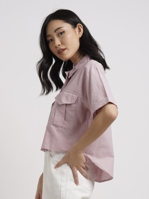 BFP Double Pocket Semi Crop Shirt