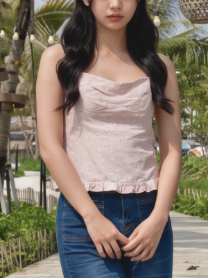PG Small Flower Print Halter Top