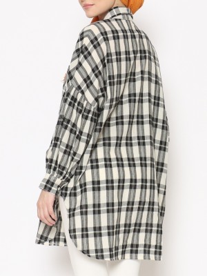 ANF Oversize Checkered Shirt