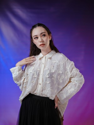 WW ELITE Ziya 3D Leaves Embroidery Shirt